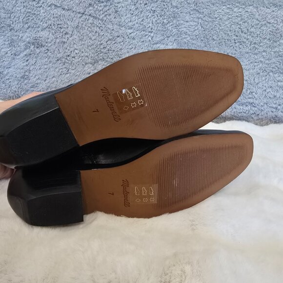 Madewell Idris Black Leather Ankle Boot Bootie Women Sizes NEW Western Inspired - Picture 6 of 12